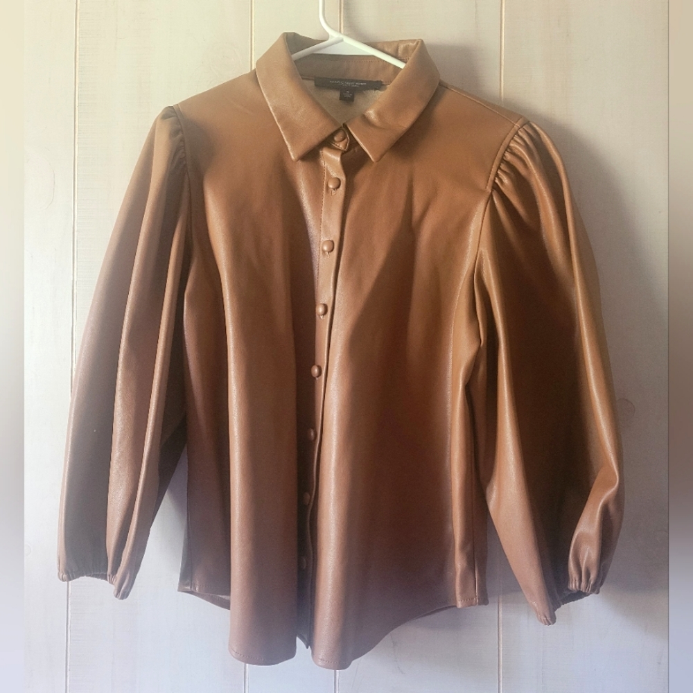 Marc NY faux leather shirt